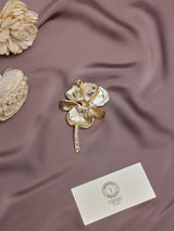 Lavender Enamel Iris Brooch - TOSSIDO