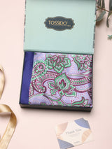 Lavender Paisley Silk Pocket Square - TOSSIDO