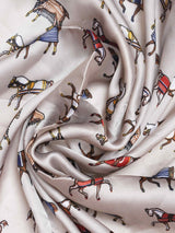 Light Brown Horse Print Men’s Neckerchief - TOSSIDO