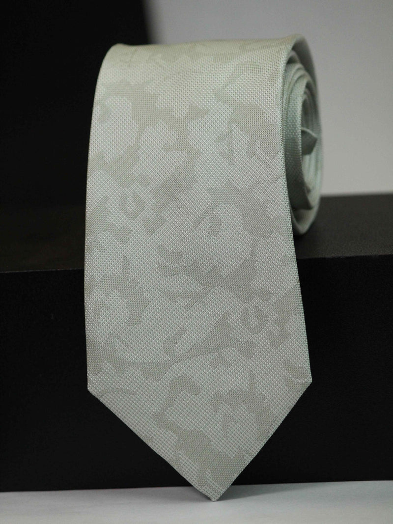 Light Green Abstract Woven Silk Necktie - TOSSIDO