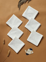 Lightweight White Cotton Handkerchief Set - TOSSIDO