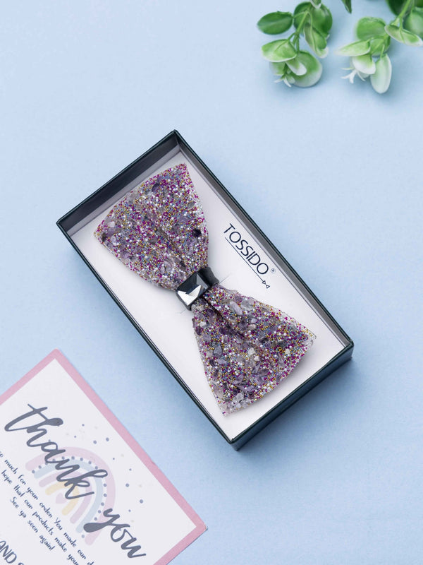 Lilac Dusk Glitter Bowtie - TOSSIDO
