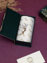 Lilac Enamel Blossom Pearl Brooch - TOSSIDO