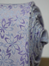Lilac Floral Woven Microfiber Necktie - TOSSIDO