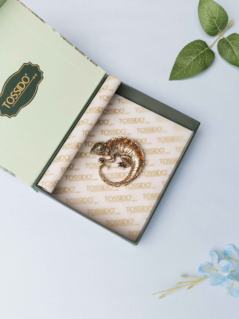 Lizard Designer Brooch - TOSSIDO