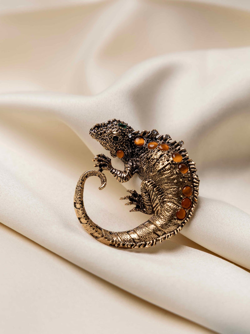 Lizard Designer Brooch - TOSSIDO
