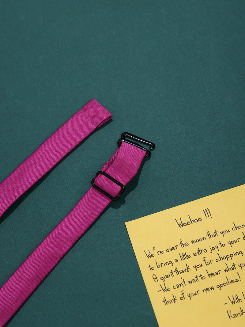 Magenta Satin Poly Bow Tie - TOSSIDO