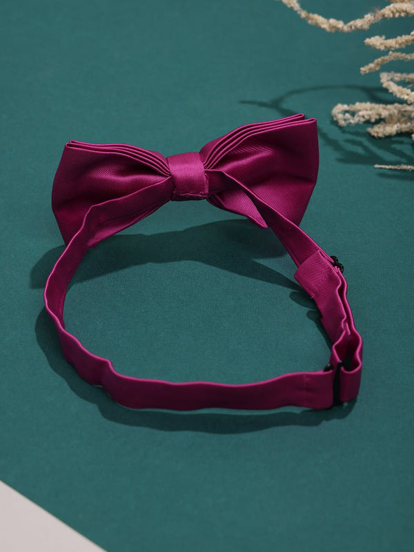 Magenta Satin Poly Bow Tie - TOSSIDO