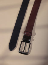 Mahogany Brown & Black Reversible Leather Belt