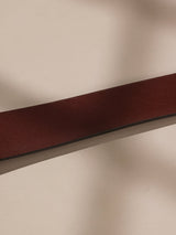 Mahogany Brown & Black Reversible Leather Belt - TOSSIDO