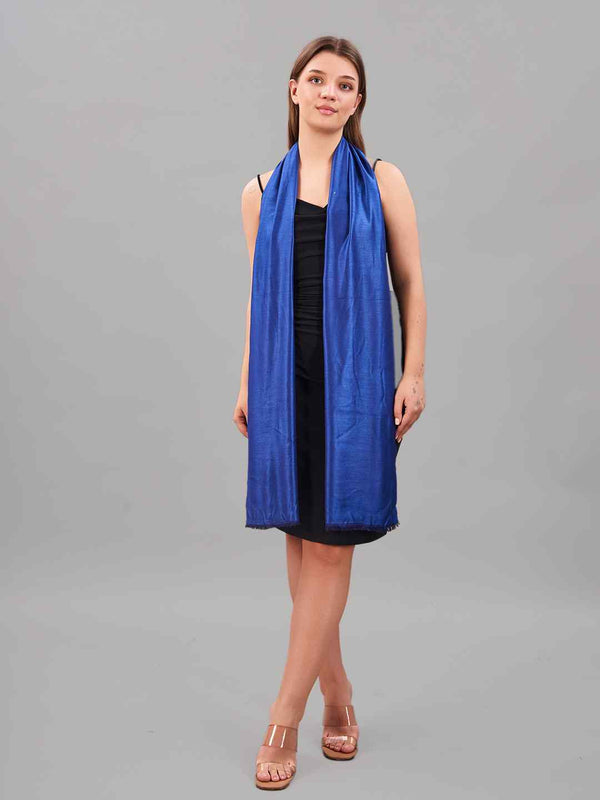 Majestic Blue Kashmiri Stole - TOSSIDO