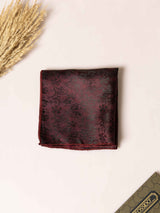 Maroon Floral Jacquard Pocket Square - TOSSIDO