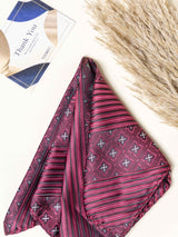 Maroon Geometric Necktie Gift - set - TOSSIDO