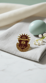Maroon & Gold JGU Crest Lapel Pin - TOSSIDO