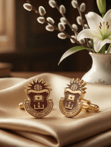 Maroon & Gold Logo Crest Cufflinks - TOSSIDO