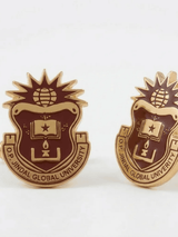Maroon & Gold Logo Crest Cufflinks - TOSSIDO