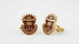 Maroon & Gold Logo Crest Cufflinks - TOSSIDO