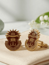 Maroon & Gold Logo Crest Cufflinks - TOSSIDO