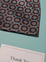 Maroon Medallion Woven Cravat & Pocket Square Set - TOSSIDO