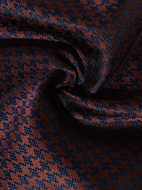 Maroon & Navy Houndstooth Performance Silk™ Pocket Square - TOSSIDO