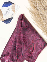 Maroon Paisley Necktie Gift - set - TOSSIDO