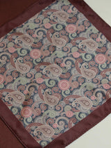 Maroon Paisley Pocket Square - TOSSIDO