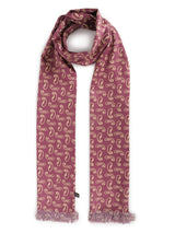 Maroon Paisley Stole & Pocket Square Set - TOSSIDO