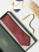 Maroon Pure Silk Necktie (Teflon Coated) - TOSSIDO