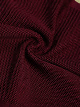 Maroon Solid Knitted Pocket - TOSSIDO