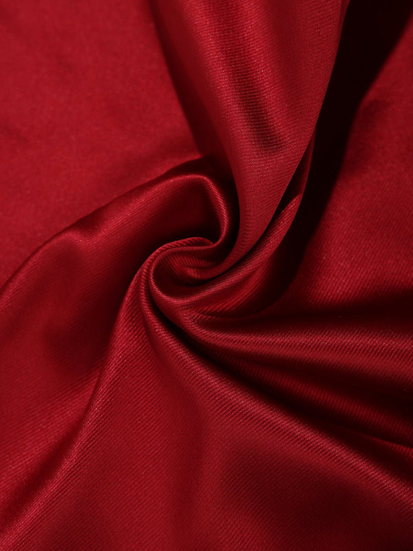 Maroon Solid Pocket Square - TOSSIDO