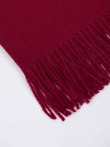 Maroon Solid Woolen Muffler - TOSSIDO