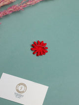 Matte Red Daisy Brooch
