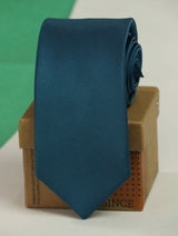 Blue Solid Broad Necktie