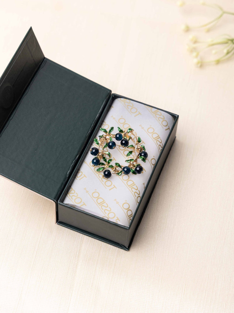 Midnight Berry Wreath Brooch - TOSSIDO