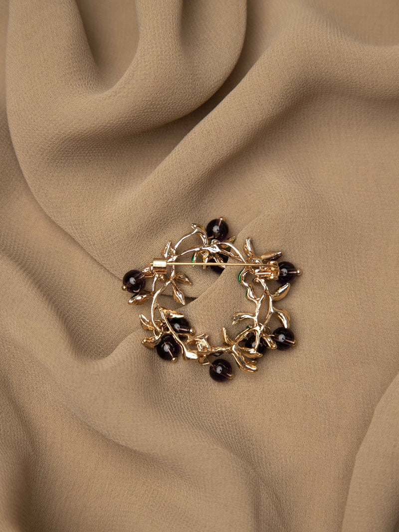 Midnight Berry Wreath Brooch - TOSSIDO