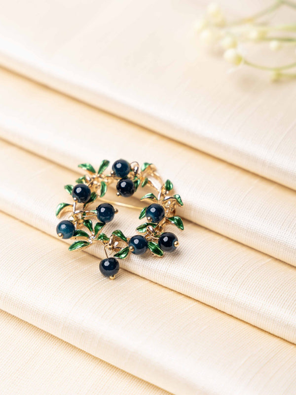 Midnight Berry Wreath Brooch - TOSSIDO