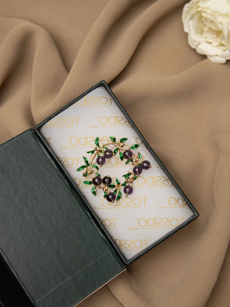 Midnight Berry Wreath Brooch - TOSSIDO