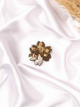 Midnight Bloom Black Floral Brooch - TOSSIDO
