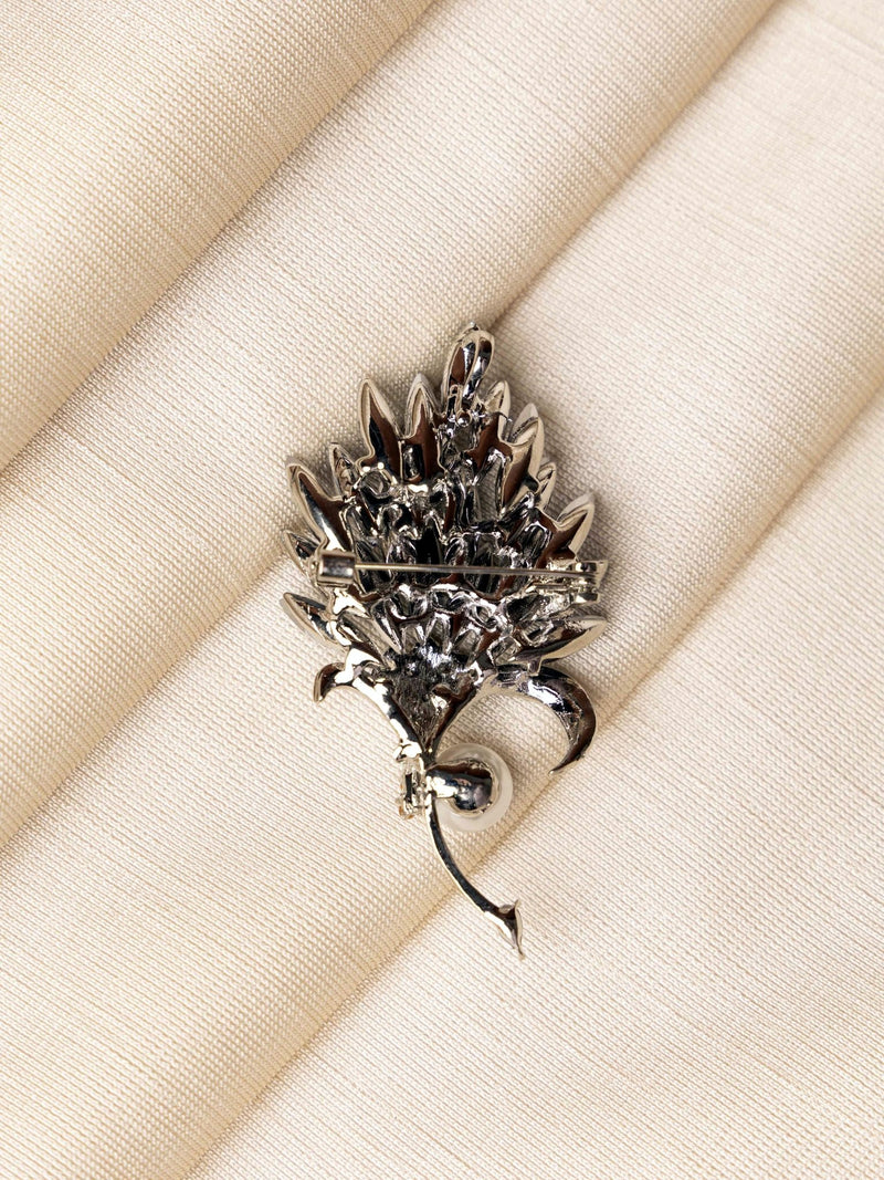 Midnight Blue Feather Brooch - TOSSIDO