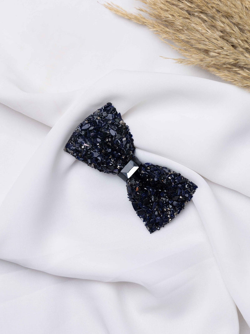 Midnight Crystal Gemstone Bowtie - TOSSIDO