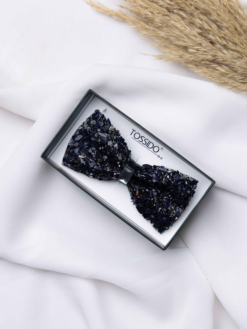 Midnight Crystal Gemstone Bowtie - TOSSIDO