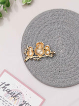 Midnight Glow Owl Trio Brooch - TOSSIDO