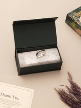 Midnight Onyx Pavé Necktie Ring