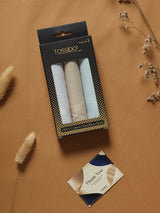 Minimal Pastel Luxe Cotton Handkerchief Set - TOSSIDO