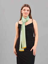 Mint and Mustard Reversible Kashmiri Stole - TOSSIDO
