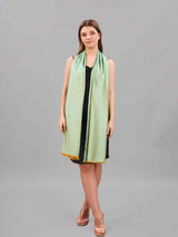 Mint and Mustard Reversible Kashmiri Stole - TOSSIDO