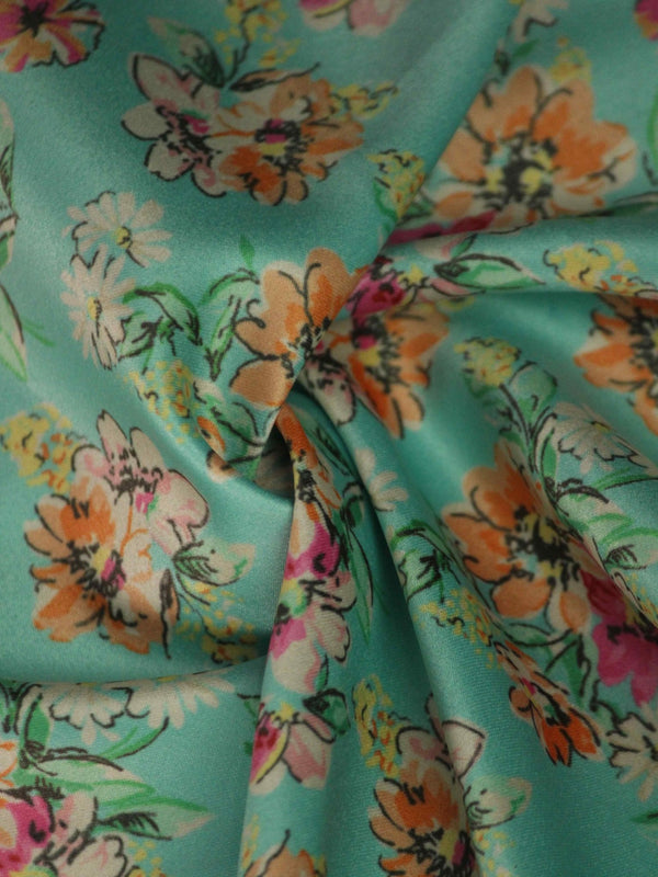 Mint Green Floral Pocket Square - TOSSIDO