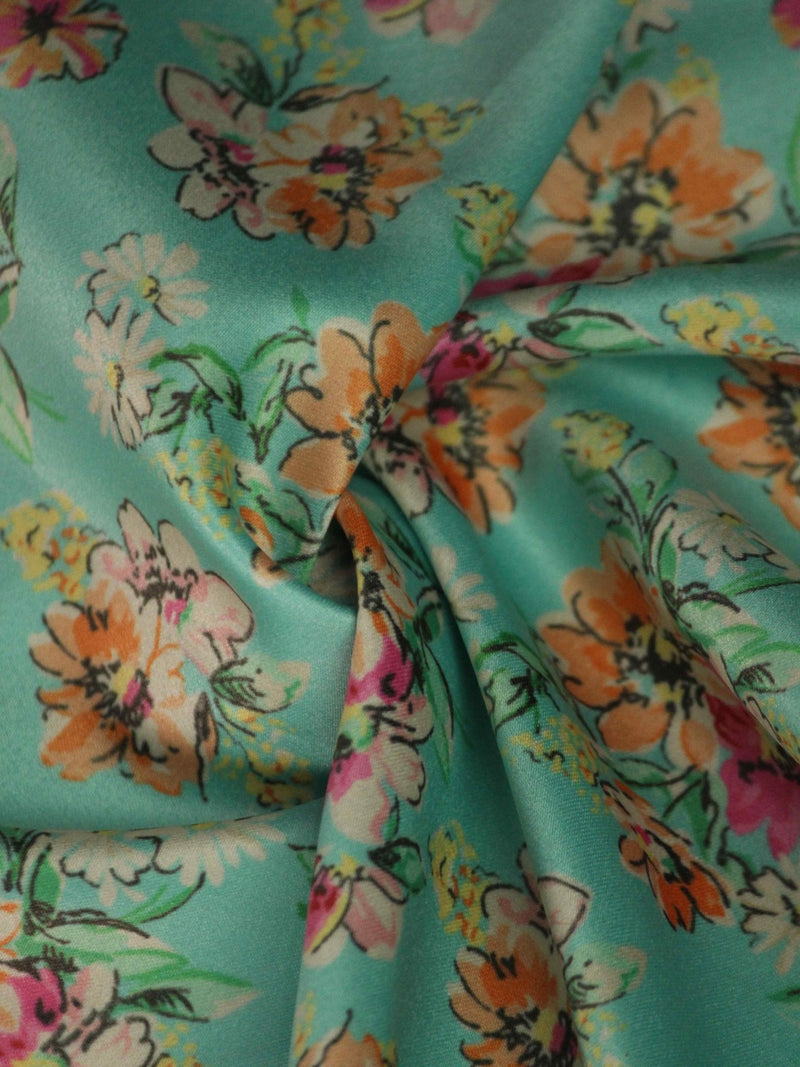 Mint Green Floral Pocket Square - TOSSIDO