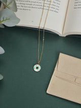 Mint Sprinkle Donut Pendant Necklace