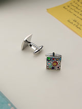 Multicolor Abstract Cufflinks - TOSSIDO